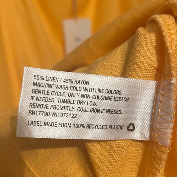 A NEW DAY Women's Easy Linen Blend Strappy Dress, Orange SZ/XXL NWT - Picture 6 of 9